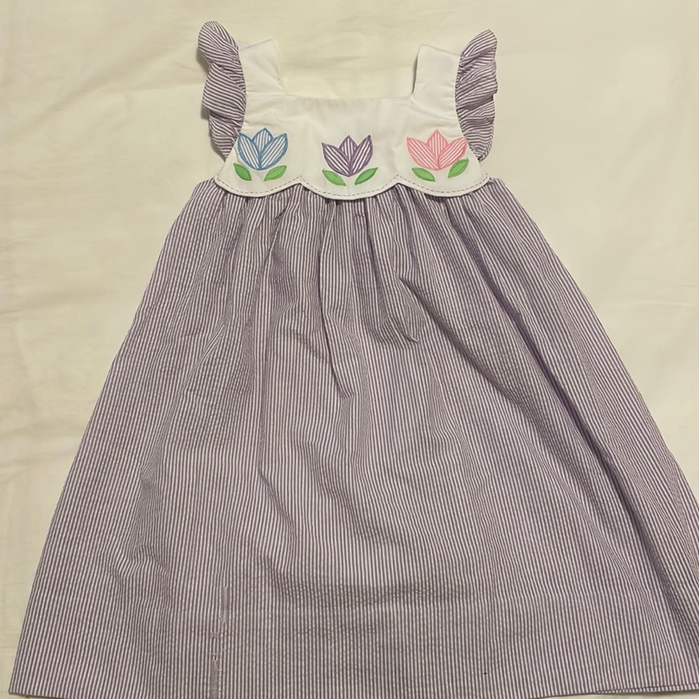 Petit Ami purple seersucker dress. 3T